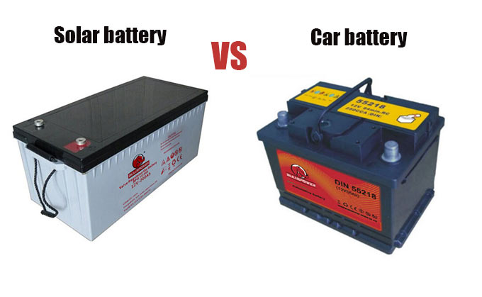 What is the Difference between Car Battery And Solar Battery